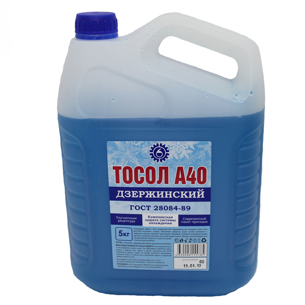Описание для Тосол  "Дзержинский ГОСТ" А-40М 5кг